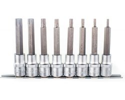 Torxdoppen set lang - 8 delig - Torxdop met gat - 1/2'' - ASTA