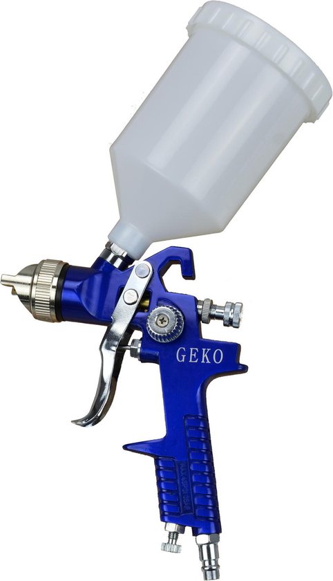 GEKO HVLP verfspuit - 1,4 mm nozzle - 600 ml tank - aluminium behuizing