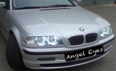 Witte angel eyes LED - geschikt BMW E46 1998-2005 Sedan of Touring - 4 Stuks Bmw angel eyes 3 serie Bmw E46 koplamp ringen