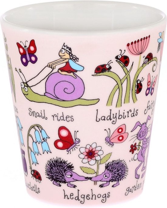 Geheime tuin kinder servies set melamine (vakjesbord + bekertje + lepel & vork) - Tyrrell Katz van Tyrrell Katz — afbeelding 4