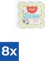 Bol.com Bolsius - Geurtheelichten 18 stuks Fresh Cotton - Voordeelverpakking 8 stuks aanbieding