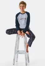 Schiesser - Pyjama long pour adolescents - Relax - Grijs - Taille 152