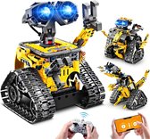 Bestuurbare Robot - Techniek op afstand bestuurde robot voor kinderen, 520 stuks, 3-in-1 RC bouwspeelgoed met app en afstandsbediening, speelgoed, muurrobot, mech dinosaurus, cadeaus voor jongens en meisjes van