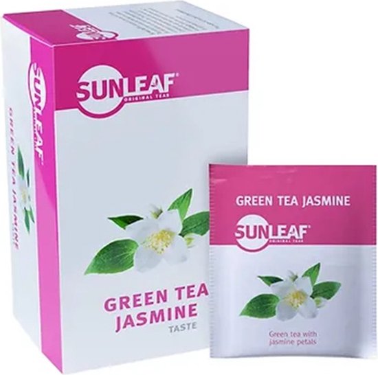 Sunleaf Thee - Green Tea Jasmin - Groene Thee Jasmijn - 4 x 25 stuks