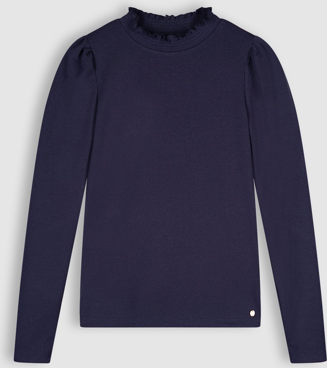 NoBell Meisjes t-shirt rib jersey - Kobus - Navy blauw