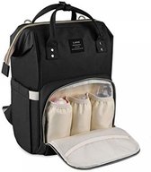 Herzberg HG-03190: Multifunction Mommy Diaper and Baby Bottle Bag - Black