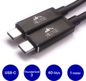 Thunderbolt 3 USB-C kabel 40Gbps USB4 100W (1m)