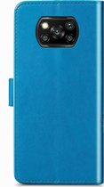 Mobigear Telefoonhoesje geschikt voor Samsung Galaxy A32 5G Hoesje | Mobigear Clover Bookcase Portemonnee | Pasjeshouder voor 3 Pasjes | Telefoonhoesje voor Pinpas / OV Kaart / Rijbewijs - Blauw