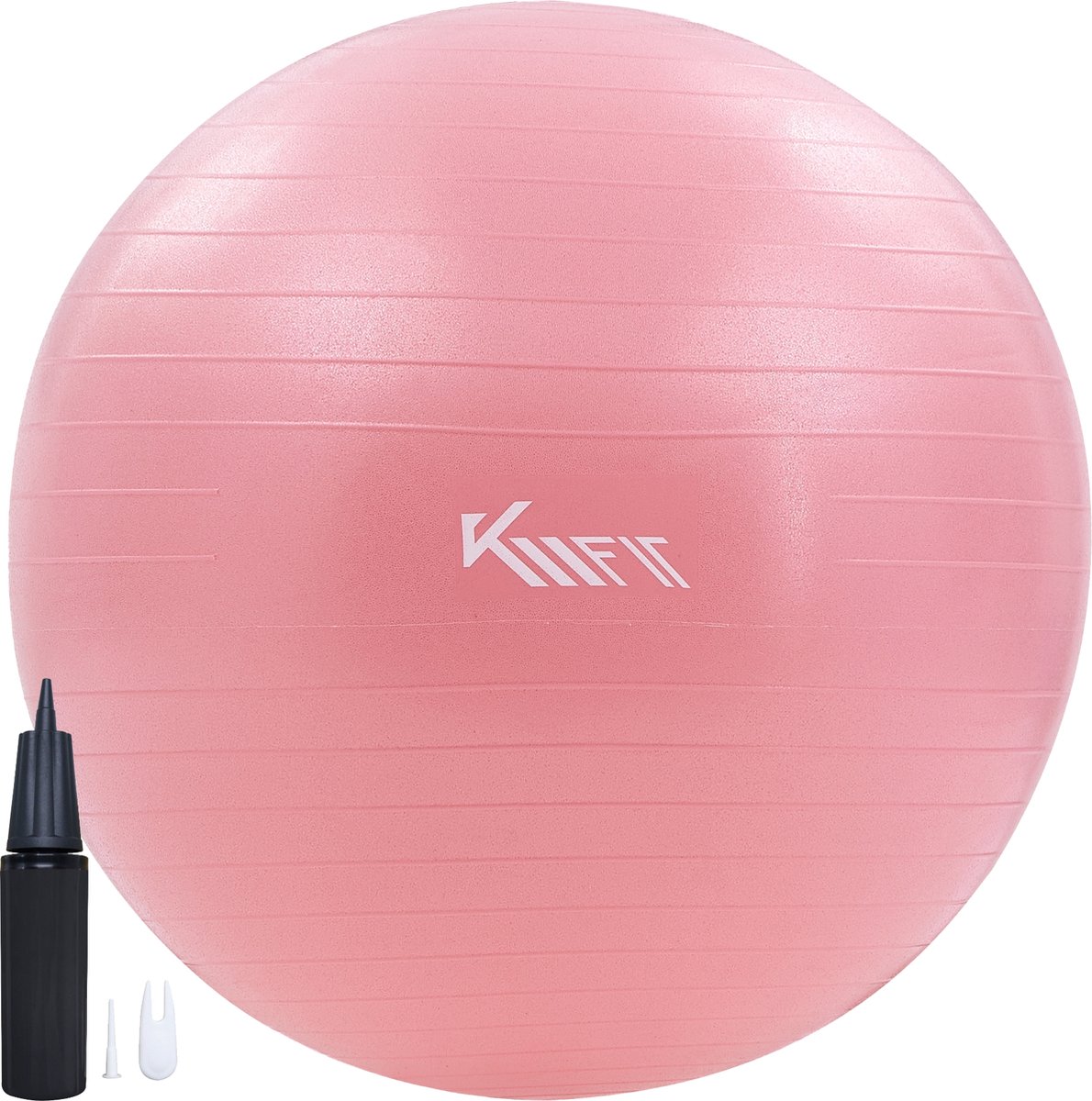 KM-Fit Yoga Bal - 75 cm - Fitness Bal inclusief pomp - Pilates bal - BPA-vrij materiaal - Zwangerschapsbal - Roze