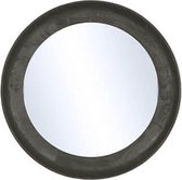 Spiegel - wandspiegel - ronde spiegel - zwart hout - dikke houten gladde rand - by Mooss - rond 68cm