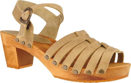 Sanita Clogs Damen Sandale Wood-Silo Square Sandal