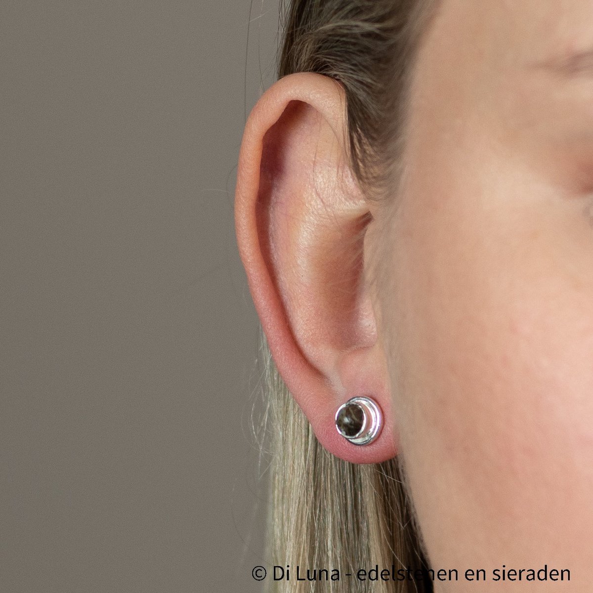 diluna.nl - Turritella Jaspis - 925 zilveren oorbellen