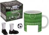 Mug Voetbal - comprenant 2 pieds et 1 ballon - unique - passionné de football