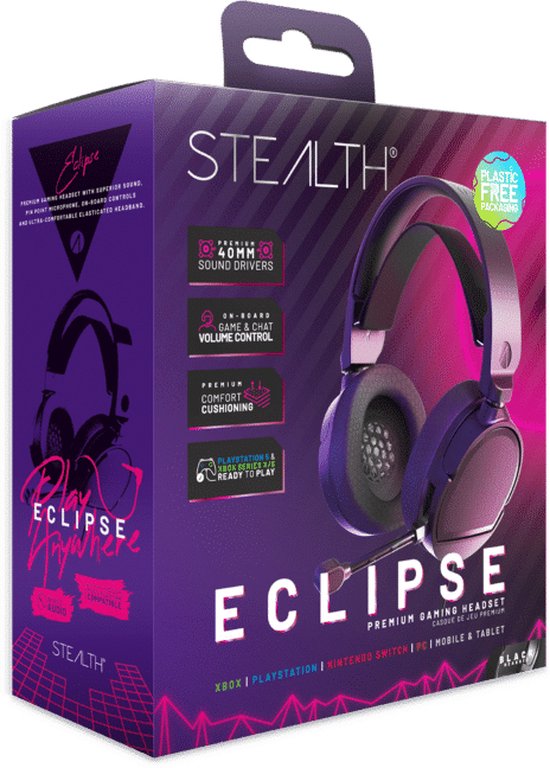 Stealth ECLIPSE Premium Gaming Headset for XBOX, PS4/PS5, Switch, PC -  Black | bol