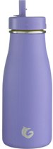 Ecobotl - Evolution 350ml - Purple Iris - Waterfles - Duurzaam- Geïsoleerd - Roestvrijstaal - RVS - Met rietje - Milieuvriendelijk - Paars