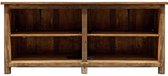 Wandmeubel - houten kast - bruin hout - tv meubel - voelbare houtstructuur - by mooss - Breedte 180cm