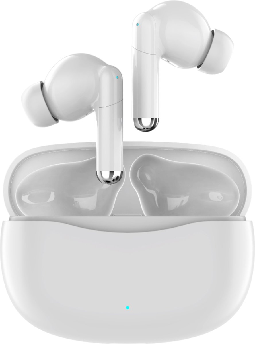 Fairweather Draadloze Bluetooth Oordopjes - Pro Series 5 – Earpods - Active Noise Canceling -Oortjes – 30 uur afspeeltijd - In-Ear - Geschikt voor Apple iOs & Android - Wit