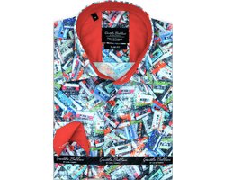 Mannen Blouse - Slim Fit - Strijkvrije Heren Overhemd met Lange Mouwen