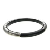 Bracelet Behave - noir - bracelet avec motif argenté - 20 cm