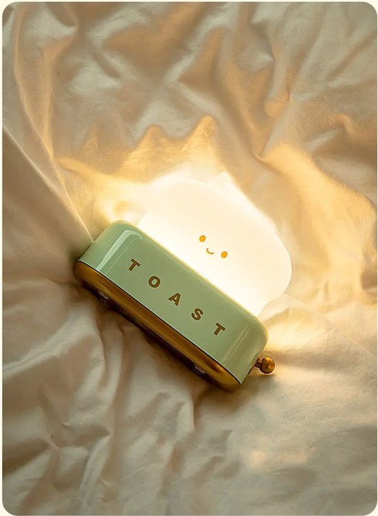 Toast Lamp - Kinderkamer Nachtlampje - Kindvriendelijk - USB Oplaadbaar - Draadloos Nachtlamp Grone van Grone — afbeelding 2