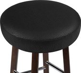PU Lederen Waterdichte Ronde Barkrukhoezen - Zachte Barstoelhoezen Elastische Krukkussen Hoes Voor 14-17 wielen Stoel Voetenbank Bescherm Kruk Stoelhoes (Color : Dark coffee, Size : 33cm