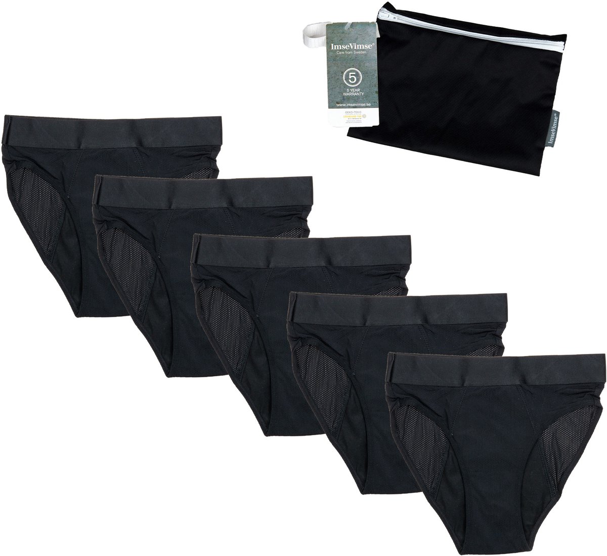 Cheeky Pants Feeling Hip Set van 5 - Maat 44-46 - Zero Waste - Absorberend - High-Rise