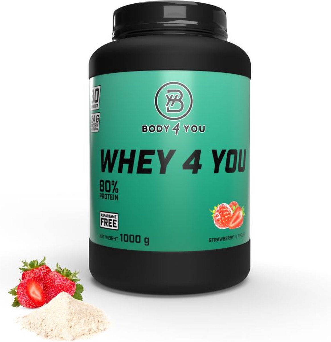 Body4You | Whey Protein | 1000 gram – 33 servings – Aardbei