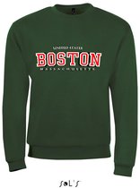 Sweatshirt 2-201 Boston Massachusetts -Rood - Groen, 3xL