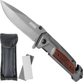Couteau de poche de Survie AdroitGoods - Nova X53 - Couteau de Survie - Couteau de chasse - Acier et Chêne - Camping