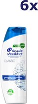 6x Head & Shoulders Shampoo - Classic Clean 500 ml