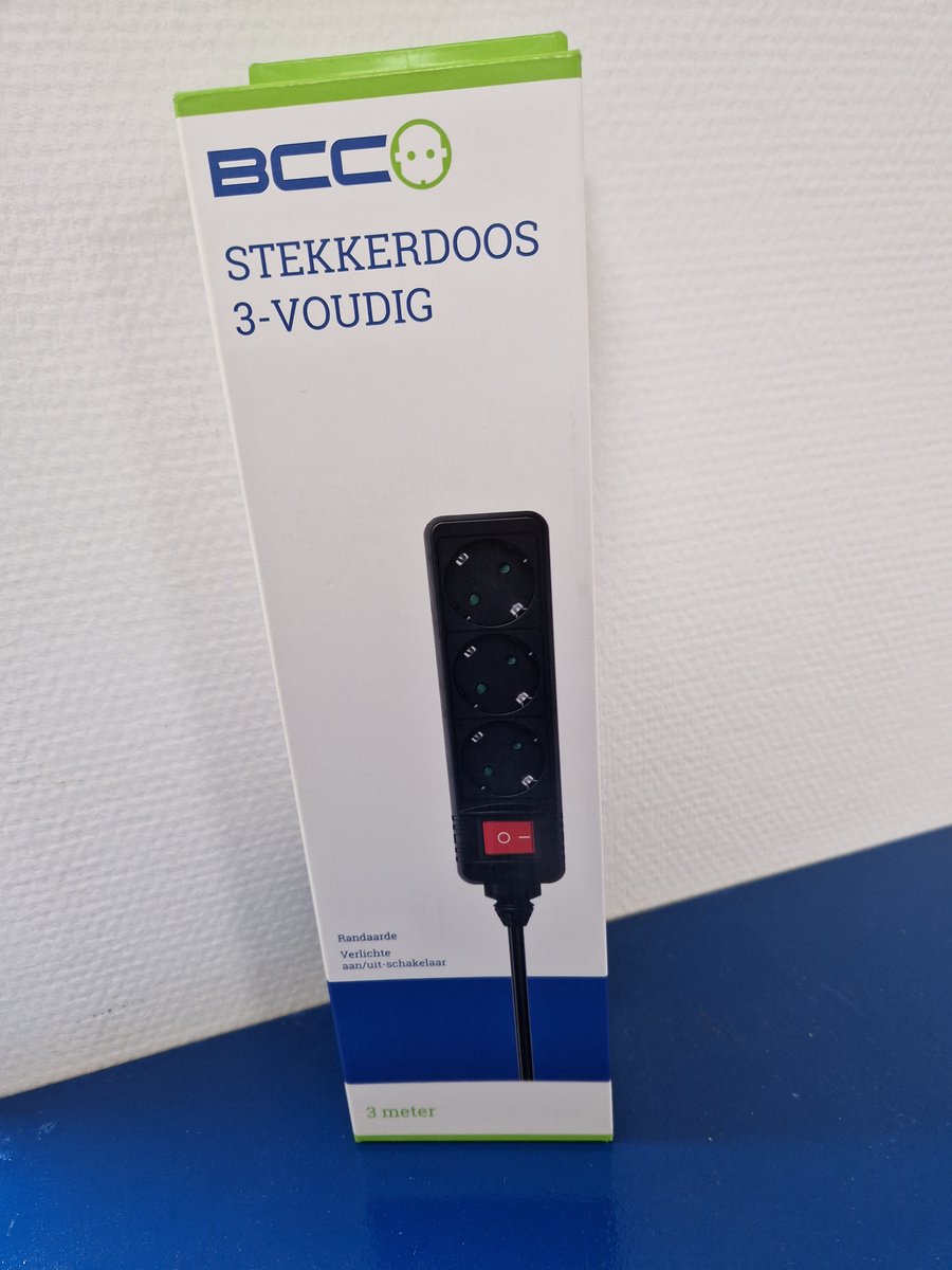 BCC 3-voudige stekkerdoos Zwart 3M