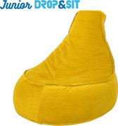 Drop & Sit Stoel Zitzak Ribstof – Geel – Junior – Voor Binnen