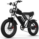 P4B - Ridstar - Fatbike - Fatbike électrique - Vélo électrique - VTT électrique - E bike - Zwart - Garantie 1 an - Légal sur la voie publique