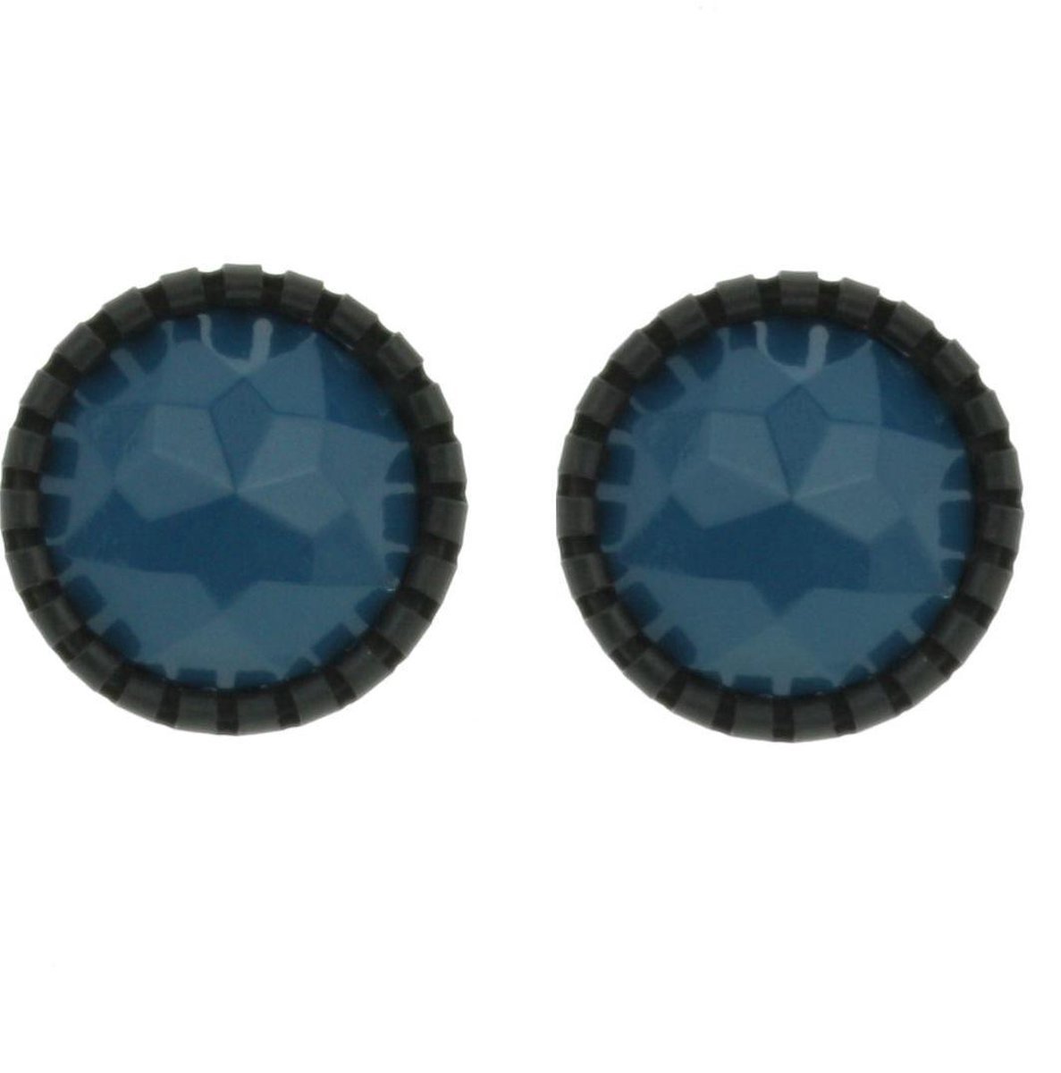 Behave - Oorstekers dames - Donkerblauw retro design - Minimalistische look