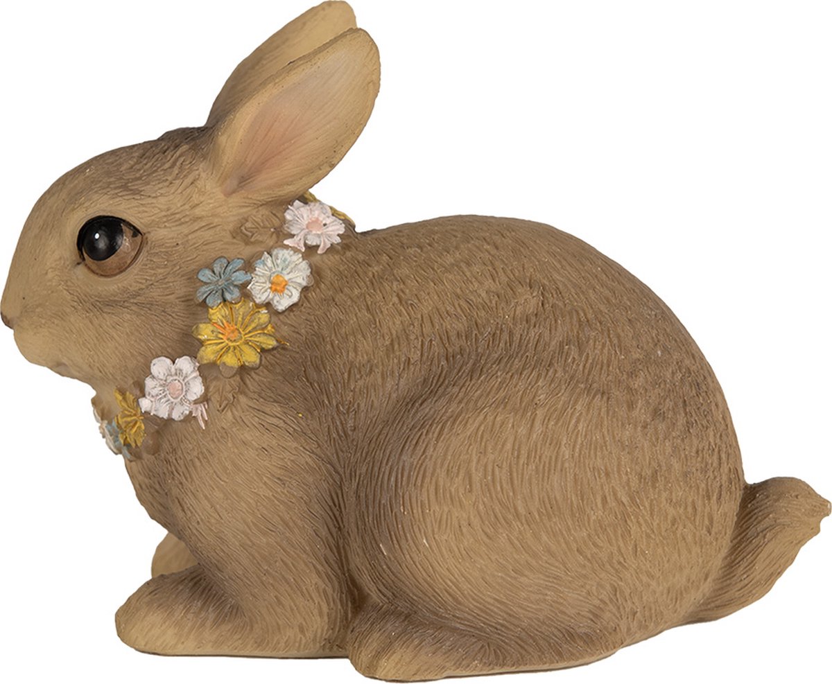 Beeld Konijn 10 cm Bruin Polyresin