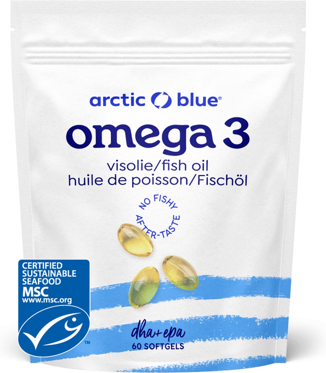 Goedkoopste Arctic Blue - Omega 3 Visolie Capsules - 280 mg DHA 120 mg EPA - 30 Doseringen - MSC Keurmerk