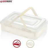 Herzberg Single-Tier Takeaway Pastry Carrying Box Ivory