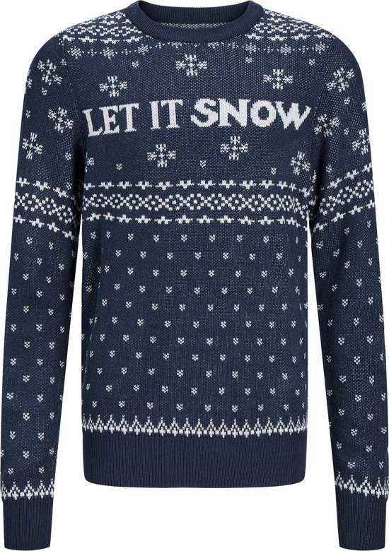 Jack & Jones Kersttrui Jongens Gebreid JORHOLLY Blauw - Maat 164