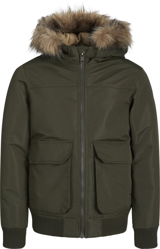 JACK&JONES JUNIOR JJECONSTRUCT DETACHABLE FUR BOMBER JNR Veste bomber Garçons - Taille 164
