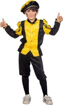 Wilbers & Wilbers - Costumes de père fouettard - Costume enfant joyeux Pietje jaune Pete Suit - Jaune - Taille 128 - Sinterklaas - Déguisements