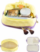Cosmetische tas voor dames, reizen, toilettas met grote capaciteit, perfecte make-uptas-organizer, wastas voor dagelijks gebruik, handtas voor reizen, leuk cadeau voor kinderen/vrouwen (geel), geel,