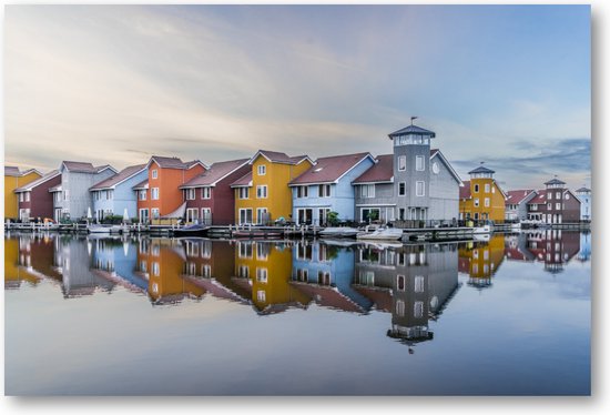 De Stille Wateren van Reitdiephaven - Foto op Dibond 90x60