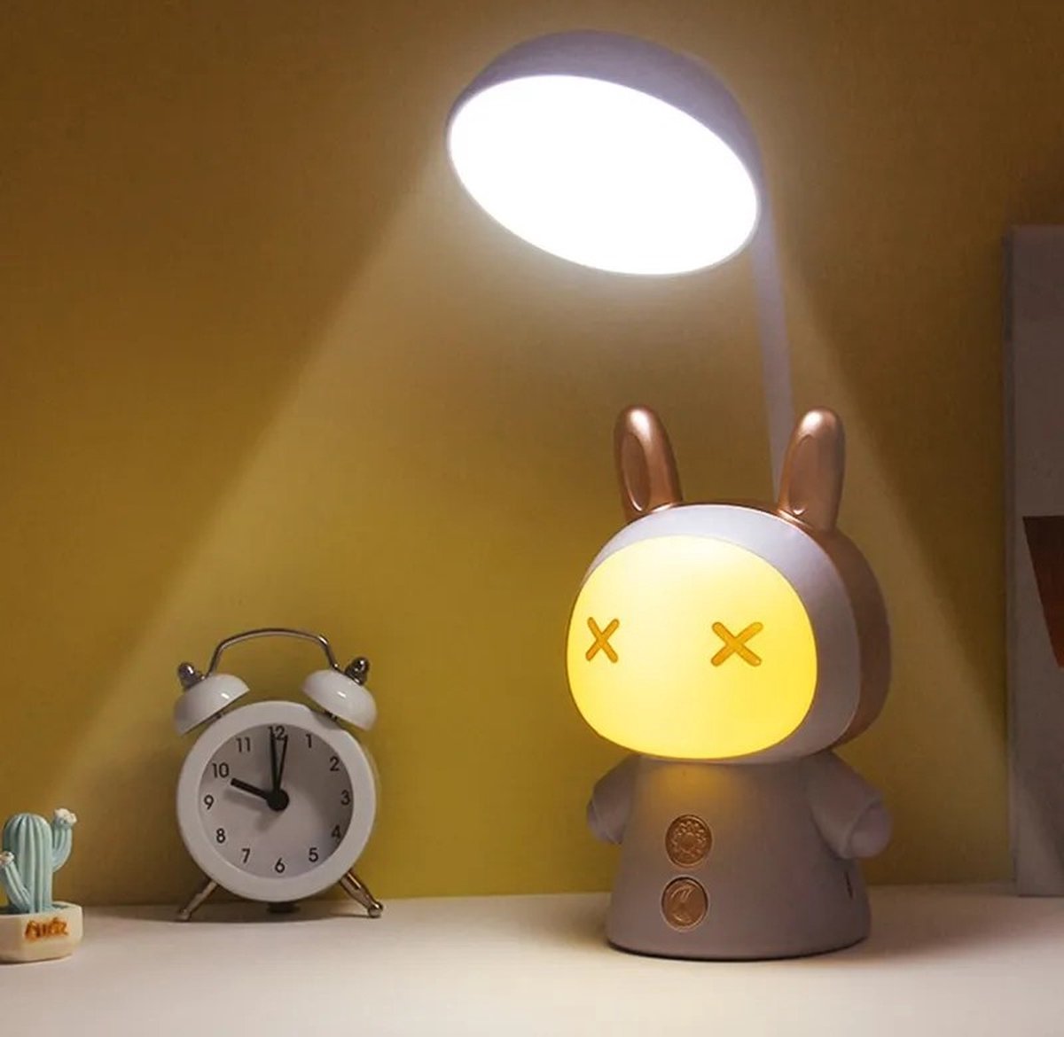 Schattige bureaulamp USB Oplaadbaar Dimbaar Draagbare Bureaulamp LED-nachtlampje Leuk cadeau voor kinderen Paars