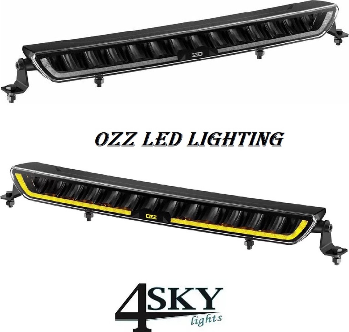 OZZ XB1 20 inch Led lightbar met een dynamisch opstartpositielicht in wit en oranje