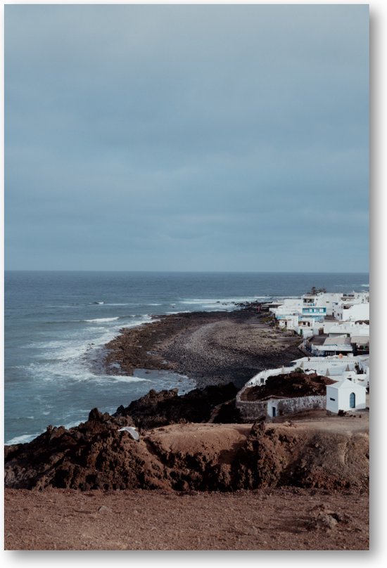 Stilte aan de Lanzarotekust - Leven aan de Lavakust - Foto op Dibond 60x90