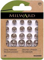 Milward - Drukknopen Assortiment Nikkel - 20 Stuks