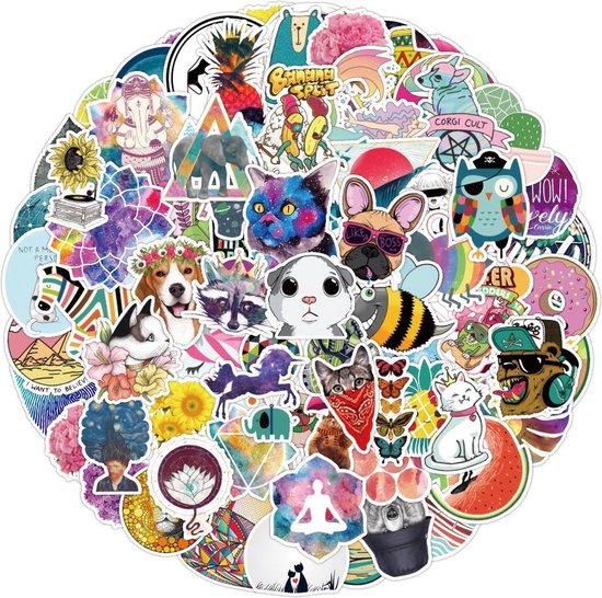 Finnacle - "100 stuks Girl Stickers - Dieren/Planten/Teksten/Instagram - Perfect voor Meiden!