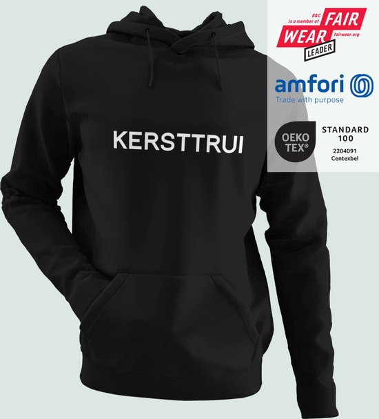 Zwarte Kerst Hoodie Kersttrui Maat 4XL Kerstkleding voor dames heren bol