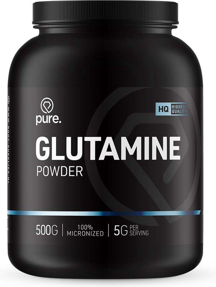 PURE Glutamine Powder - 500gr - 100% zuiver - l-glutamine poeder - aminozuren - PURE