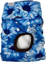Chata® Loopsheidbroekje - XL - Hondenluier - Blauwe Bloemen - Wasbaar